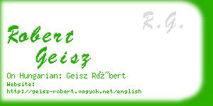 robert geisz business card